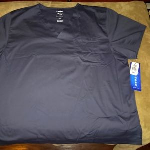 Landau Dark Grey Short Sleeve 2 Pocket Smock Top XXL NWT 2 Available